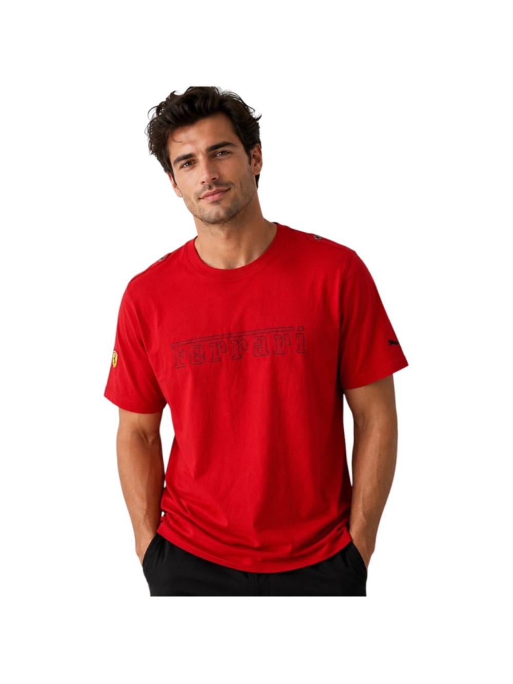 PUMA Scuderia Ferrari Red Graphic T-Shirt Men’s Large Short Sleeve Racing Tee